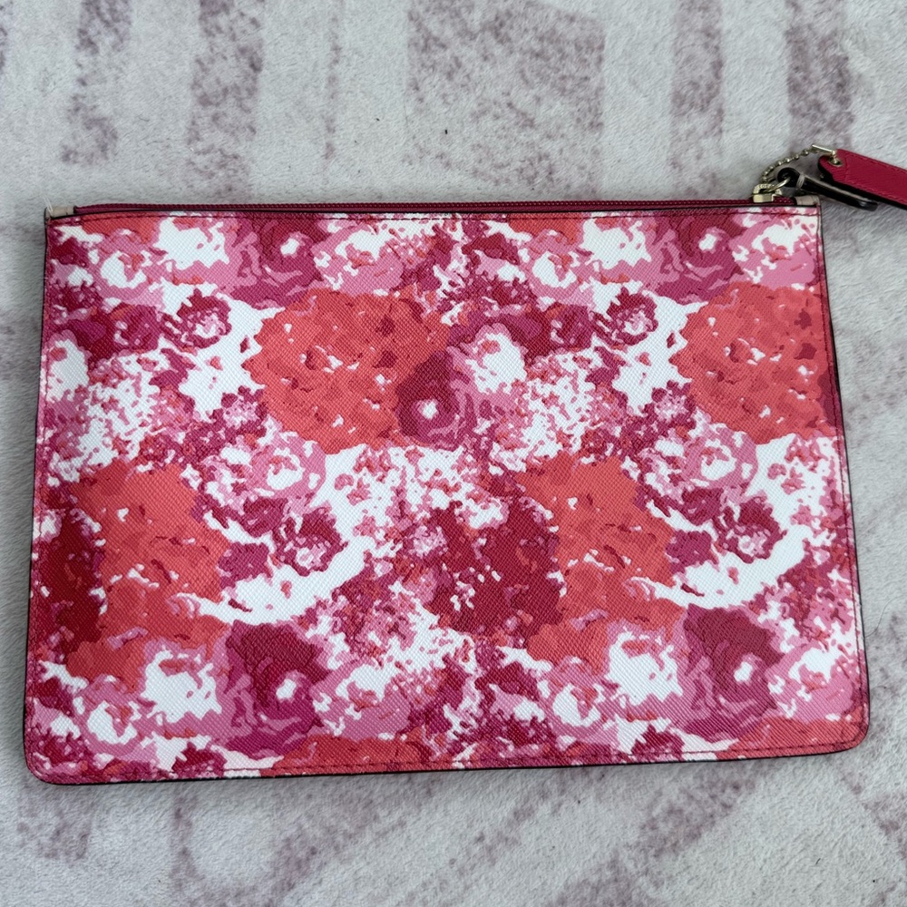 Coach Abstract Floral Patterned Pouch - Picture 2 of 4